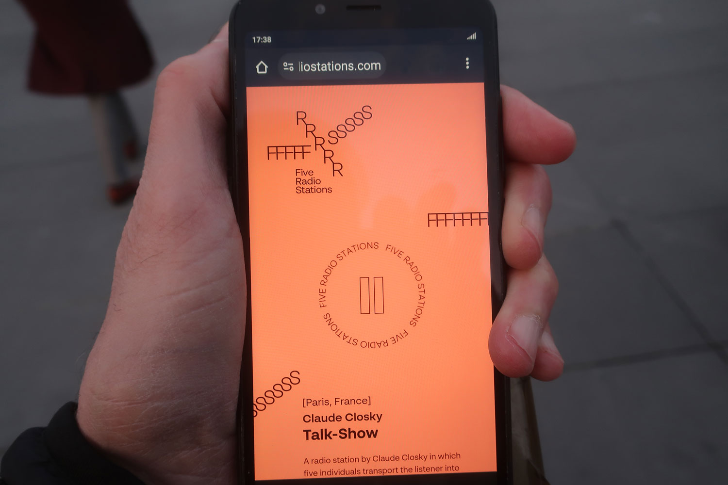 Claude Closky, ‘Talk-Show,’ 2024, web radio program (https://www.fiveradiostations.com/claude-closky), continuous broadcast, unlimited duration.